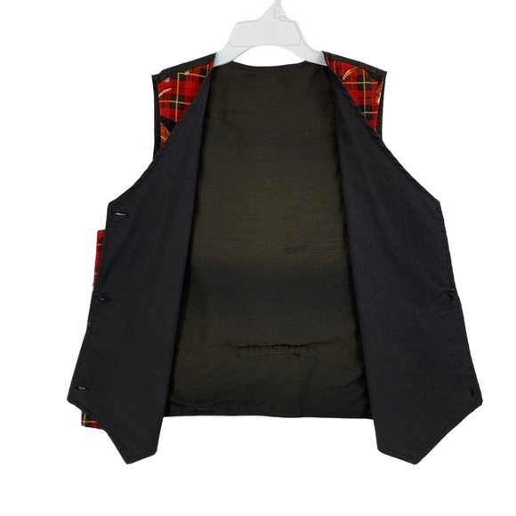 Vintage Handmade Red Plaid Dog Vest Beagle & Basset Hound - Picture 8 of 9